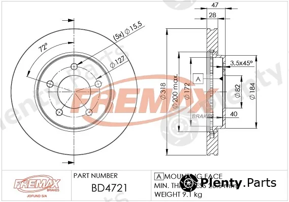 Fremax BD-4721 — Brake Disc