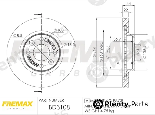 Fremax BD-3108 — Brake Disc