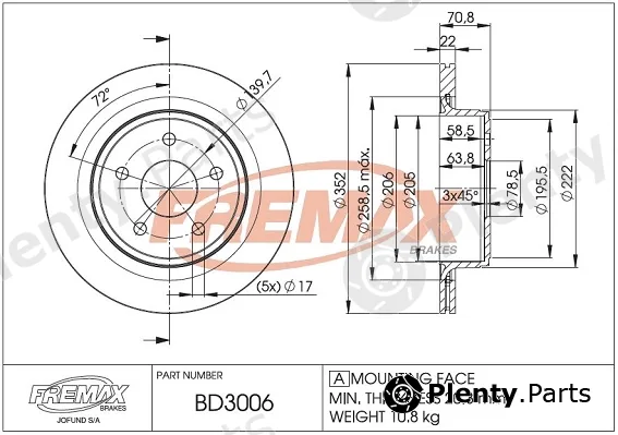 Fremax BD-3006 — Brake Disc