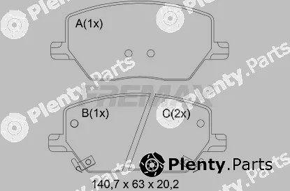 Fremax FBP-2514 — Brake Pad Set, disc brake
