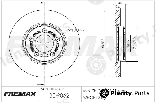 Fremax BD-9062 — Brake Disc