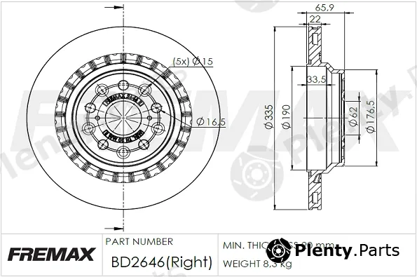 Fremax BD-2646 — Brake Disc