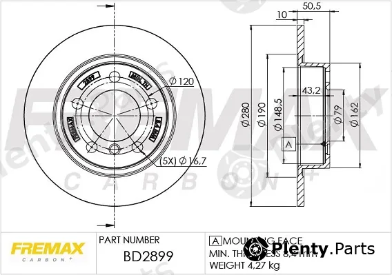 Fremax BD-2899 — Brake Disc