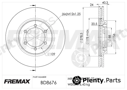 Fremax BD-8676 — Brake Disc