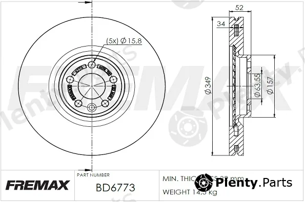 Fremax BD-6773 — Brake Disc