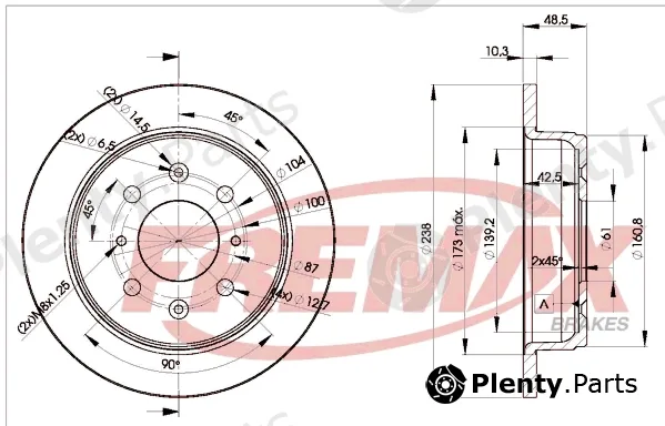 Fremax BD-1703 — Brake Disc