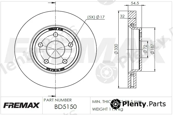 Fremax BD-5150 — Brake Disc
