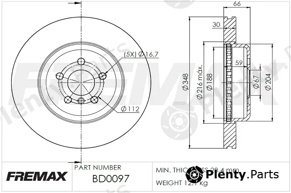 Fremax BD-0097 — Brake Disc