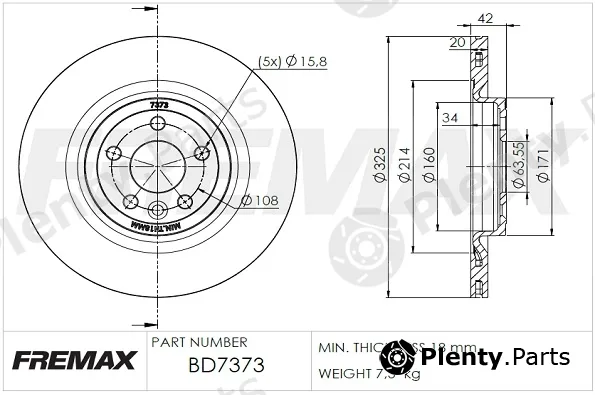 Fremax BD-7373 — Brake Disc