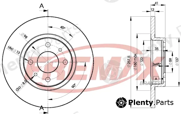 Fremax BD-3466 — Brake Disc