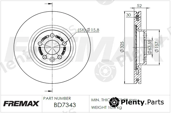 Fremax BD-7343 — Brake Disc