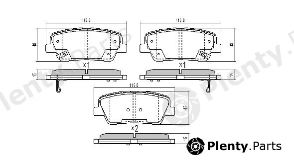 Fremax FBP-1838 — Brake Pad Set, disc brake