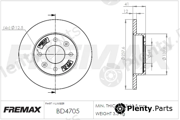 Fremax BD-4705 — Brake Disc
