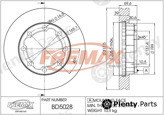 Fremax BD-5028 — Brake Disc