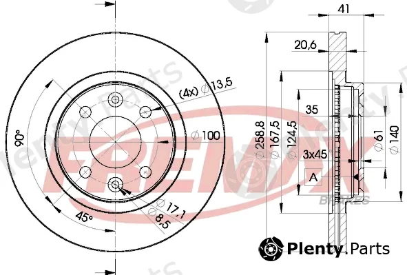 Fremax BD-3550 — Brake Disc