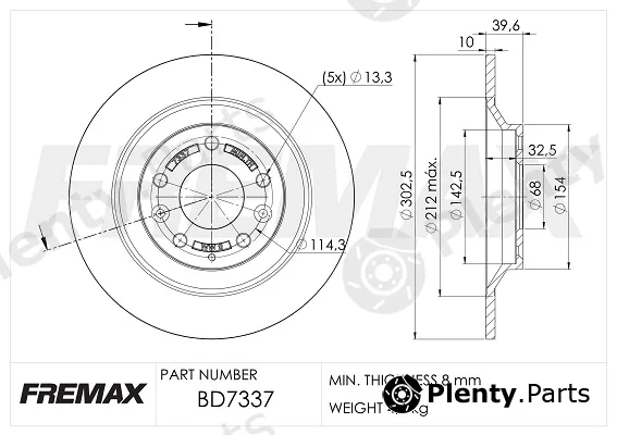 Fremax BD-7337 — Brake Disc
