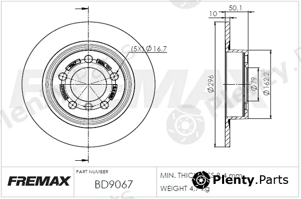 Fremax BD-9067 — Brake Disc