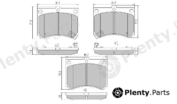 Fremax FBP-0797 — Brake Pad Set, disc brake