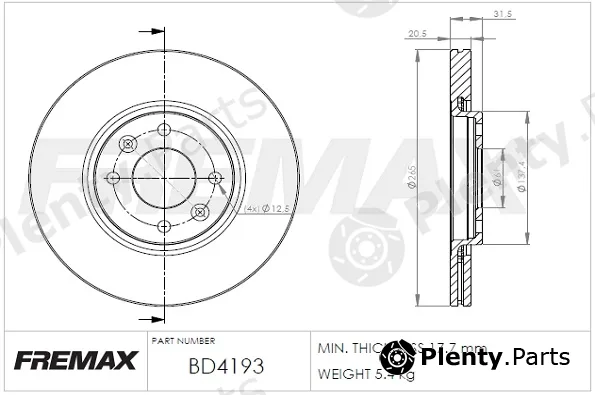Fremax BD-4193 — Brake Disc