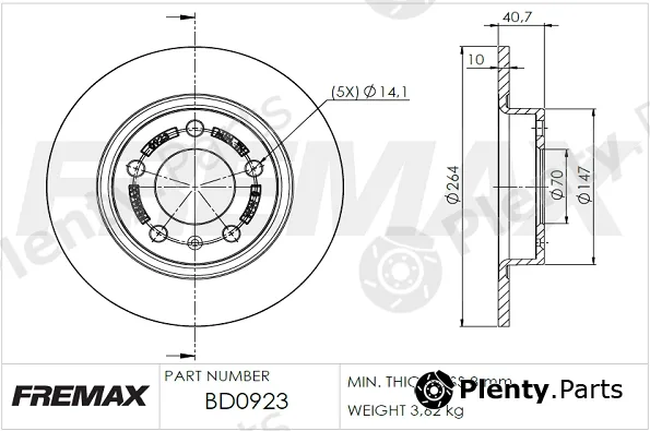 Fremax BD-0923 — Brake Disc