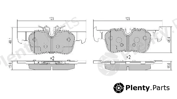 Fremax FBP-0034 — Brake Pad Set, disc brake
