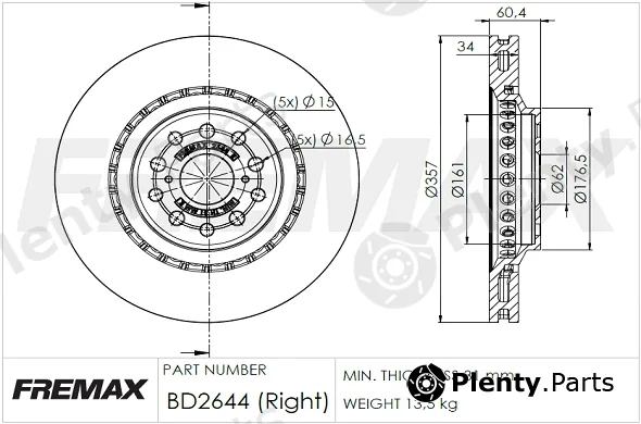 Fremax BD-2644 — Brake Disc