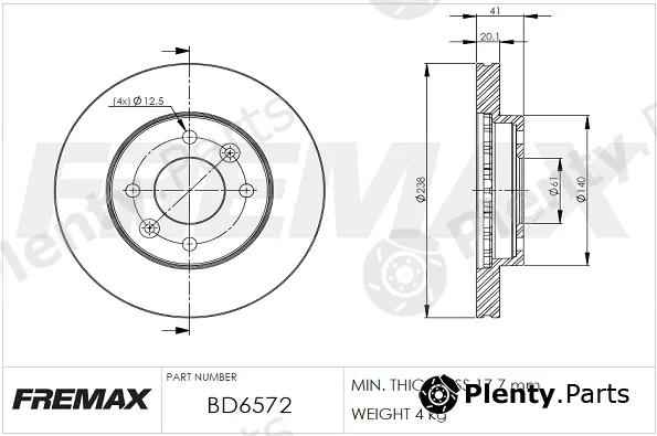 Fremax BD-6572 — Brake Disc