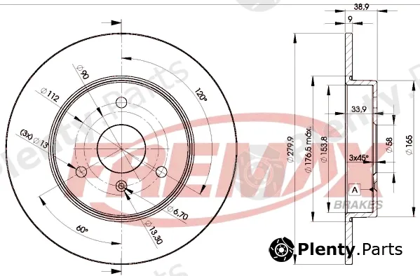 Fremax BD-4341 — Brake Disc