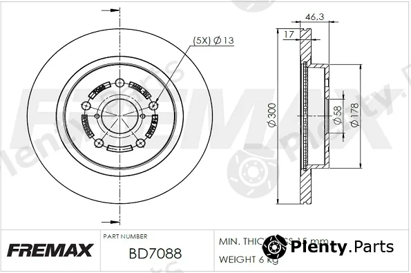 Fremax BD-7088 — Brake Disc