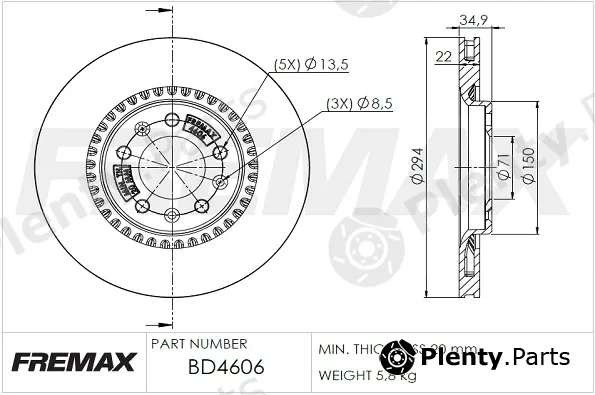 Fremax BD-4606 — Brake Disc
