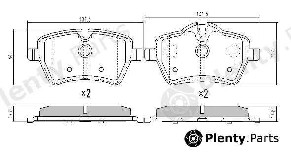 Fremax FBP-1707 — Brake Pad Set, disc brake