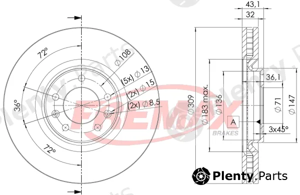 Fremax BD-4687 — Brake Disc