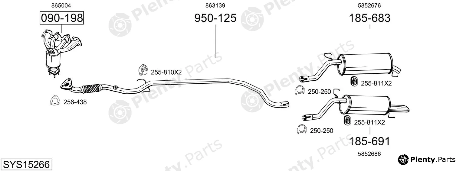 Bosal SYS15266 — Exhaust System