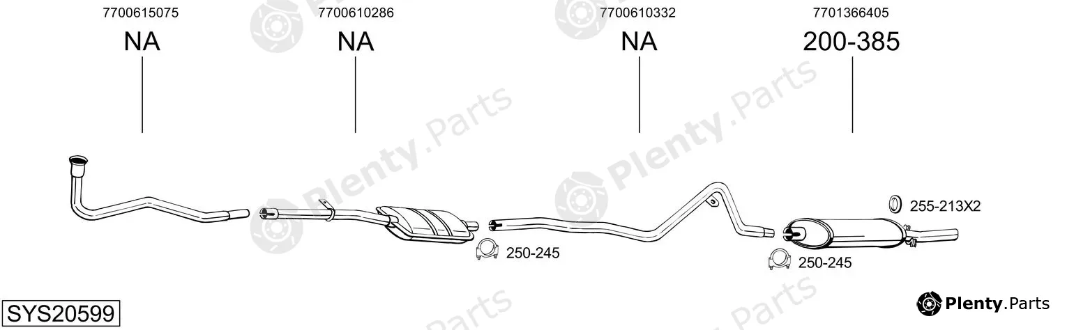 Bosal SYS20599 — Exhaust System