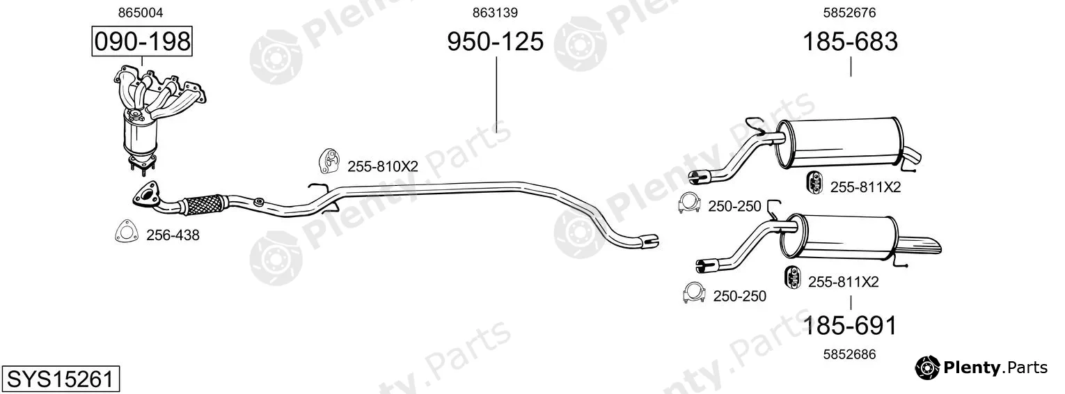Bosal SYS15261 — Exhaust System