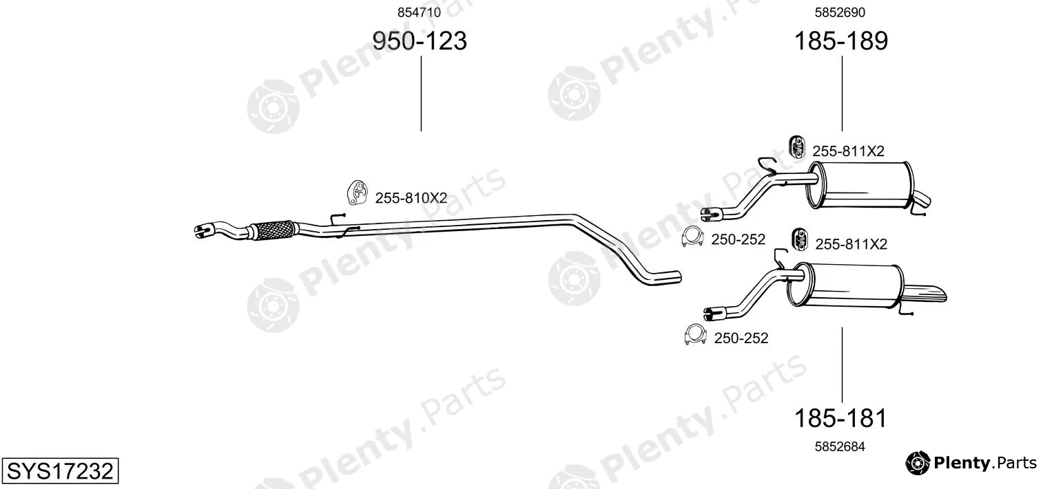 Bosal SYS17232 — Exhaust System