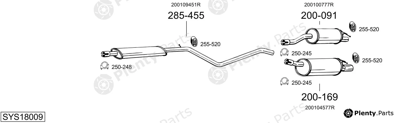 Bosal SYS18009 — Exhaust System