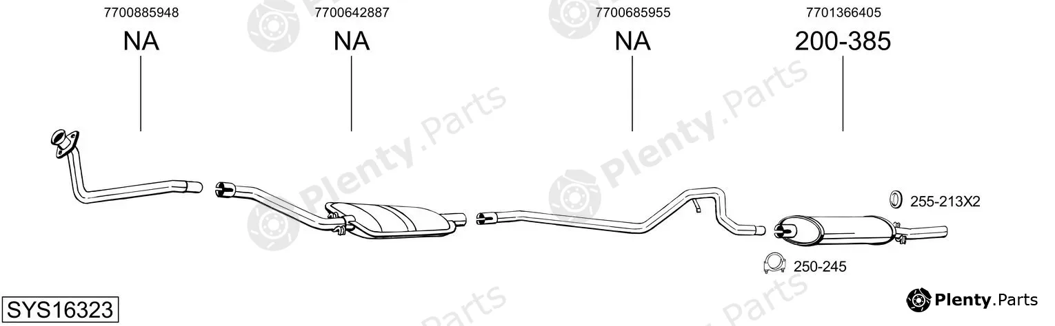Bosal SYS16323 — Exhaust System