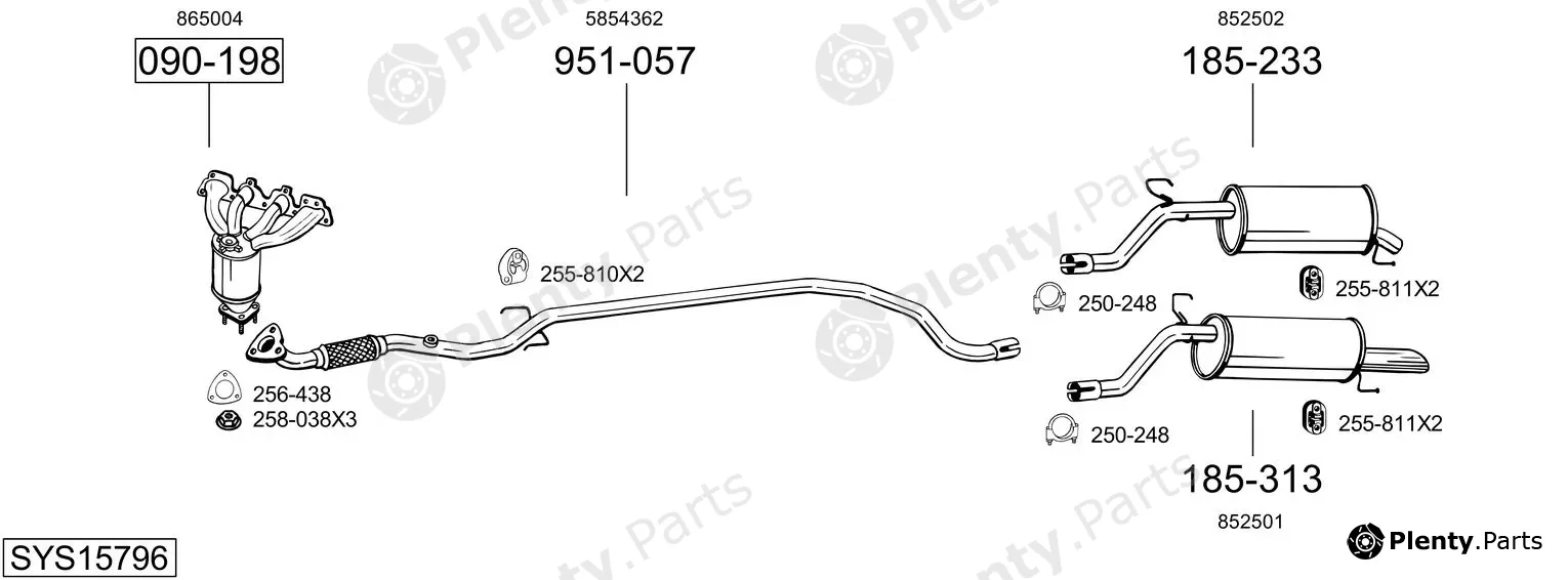Bosal SYS15796 — Exhaust System