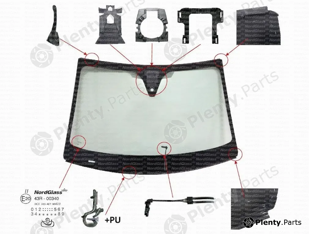 Nordglass 4142142 — Windscreen