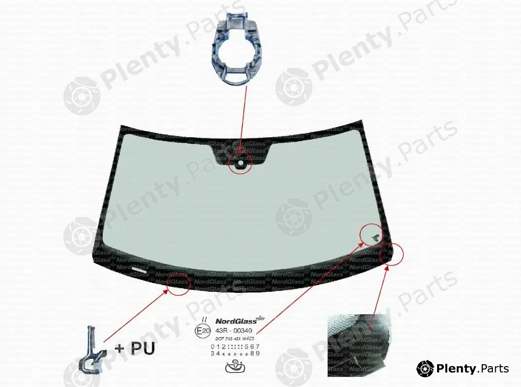 Nordglass 4137406 — Windscreen