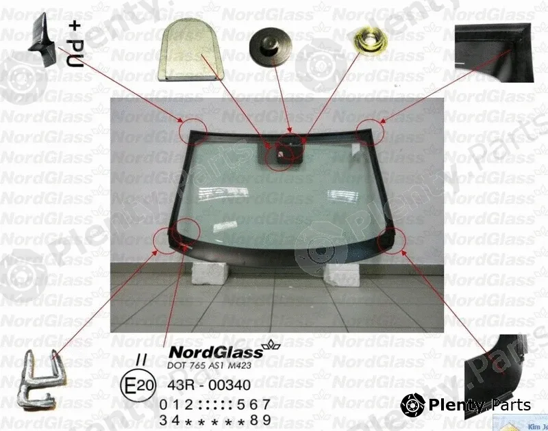 Nordglass 4045523 — Windscreen