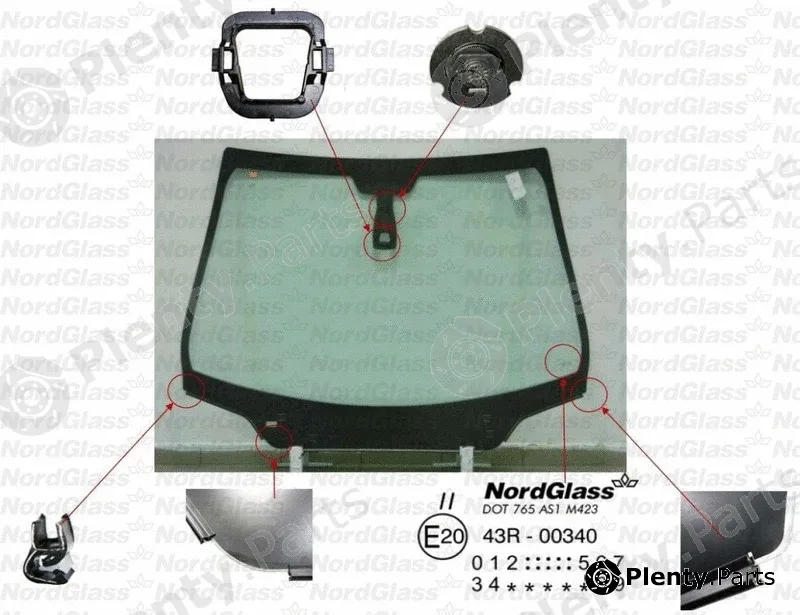 Nordglass 4045518 — Windscreen