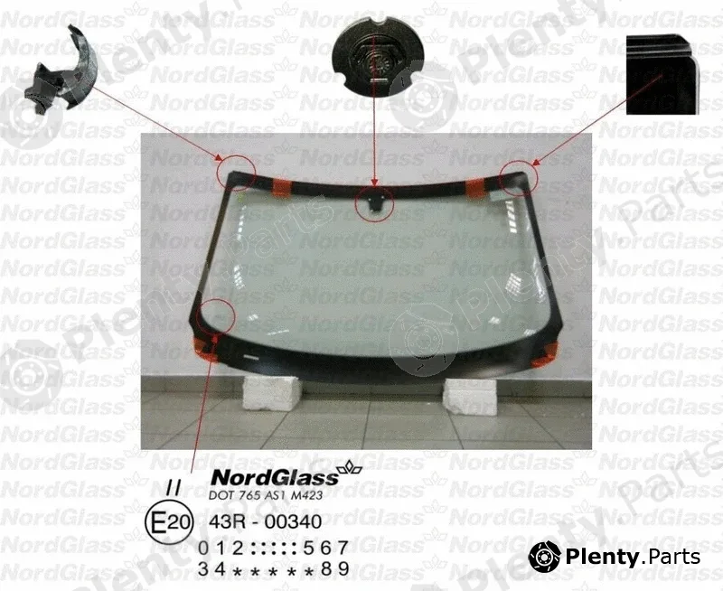 Nordglass 4043455 — Windscreen