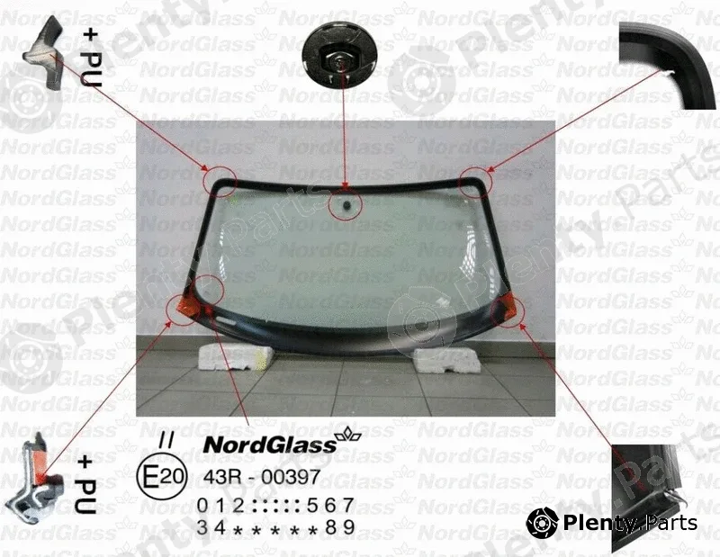 Nordglass 4043994 — Windscreen