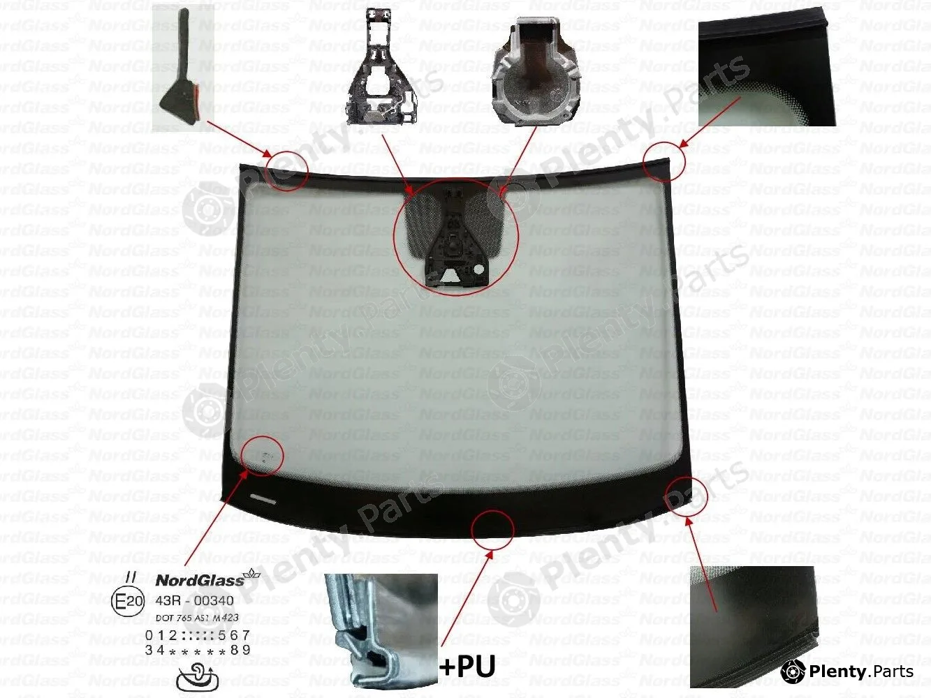 Nordglass 4152718 — Windscreen