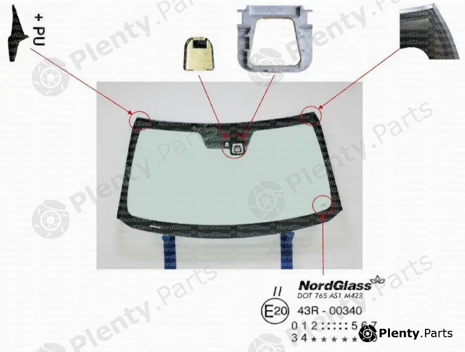 Nordglass 4127476 — Windscreen