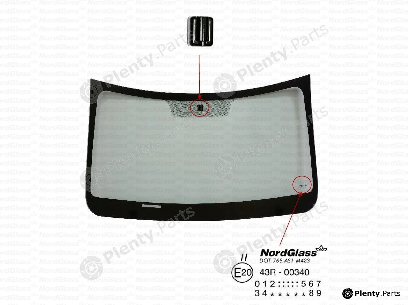 Nordglass 4163420 — Windscreen