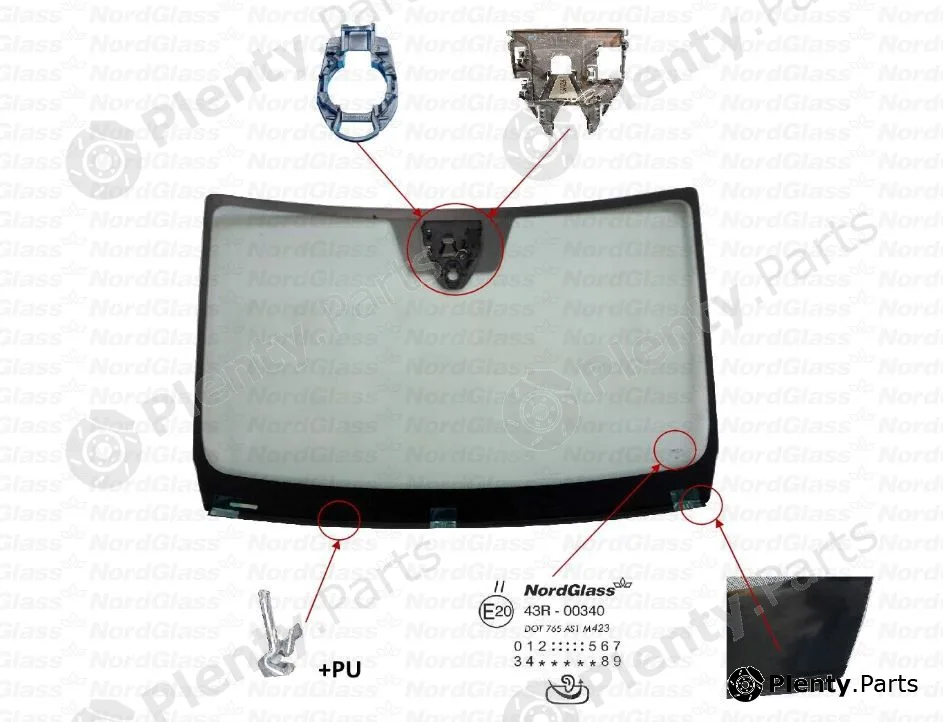 Nordglass 4157984 — Windscreen