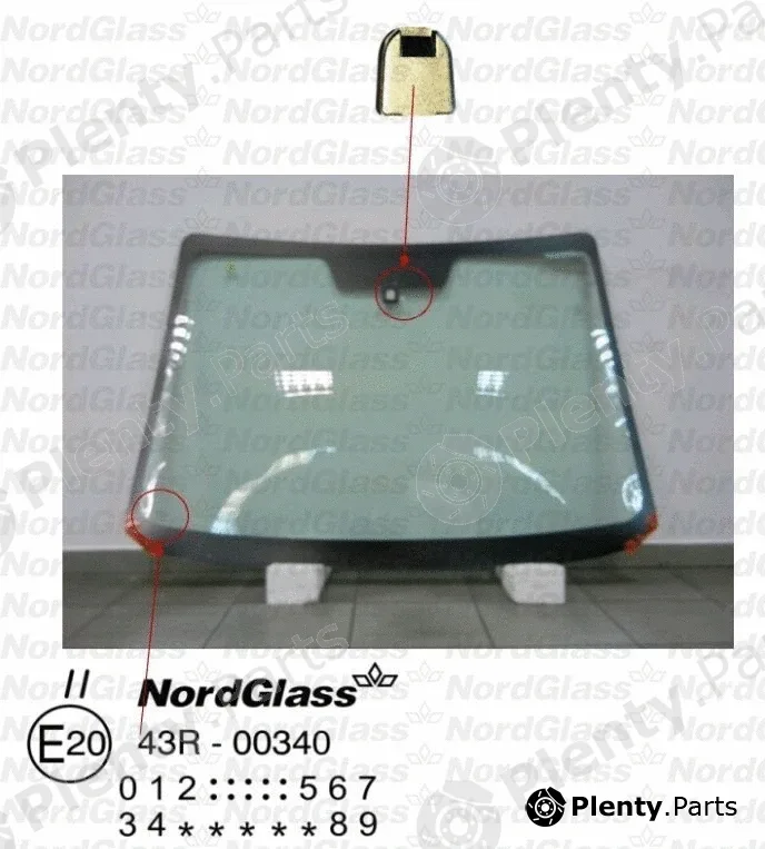 Nordglass 4043650 — Windscreen